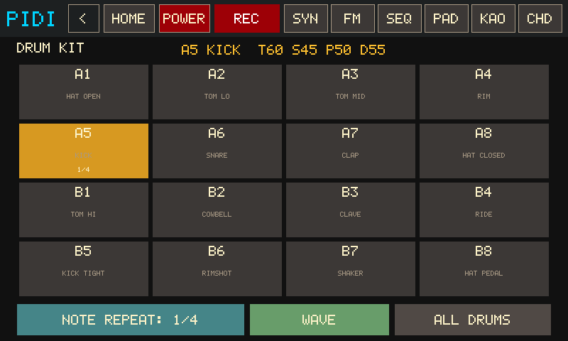 DRUM KIT pad grid