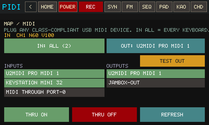 MAP channel grid