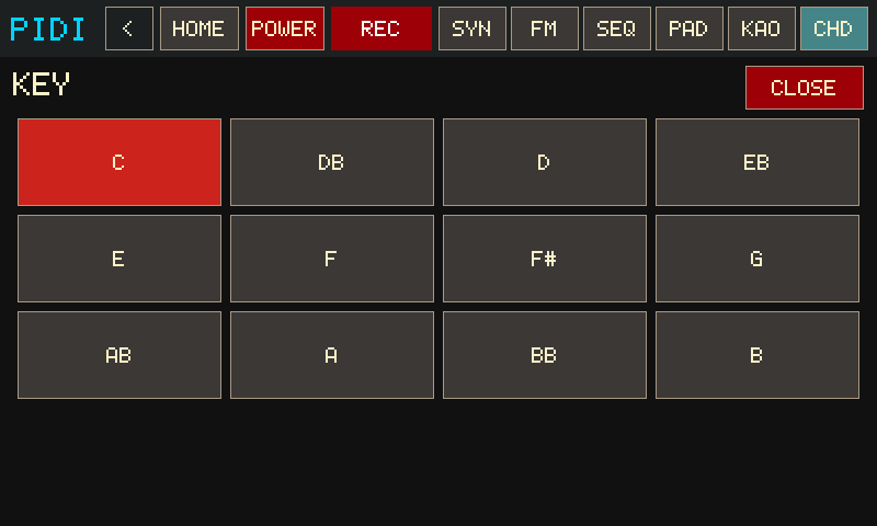 CHORDS key picker